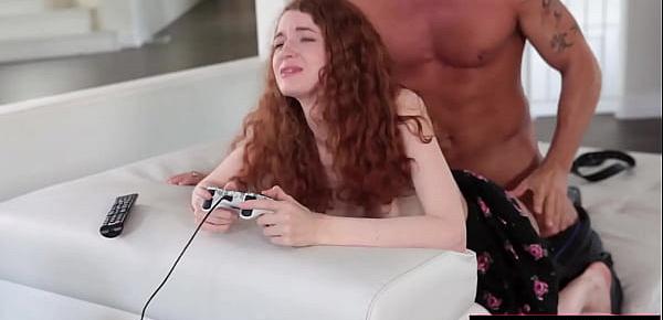  Ginger Stepdaughter Abbey Rain gets Drilled